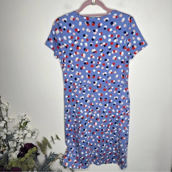 BODEN Emory Jersey Knit Dress Fallen Blossoms Periwinkle Blue {OO17} - Picture 5 of 7